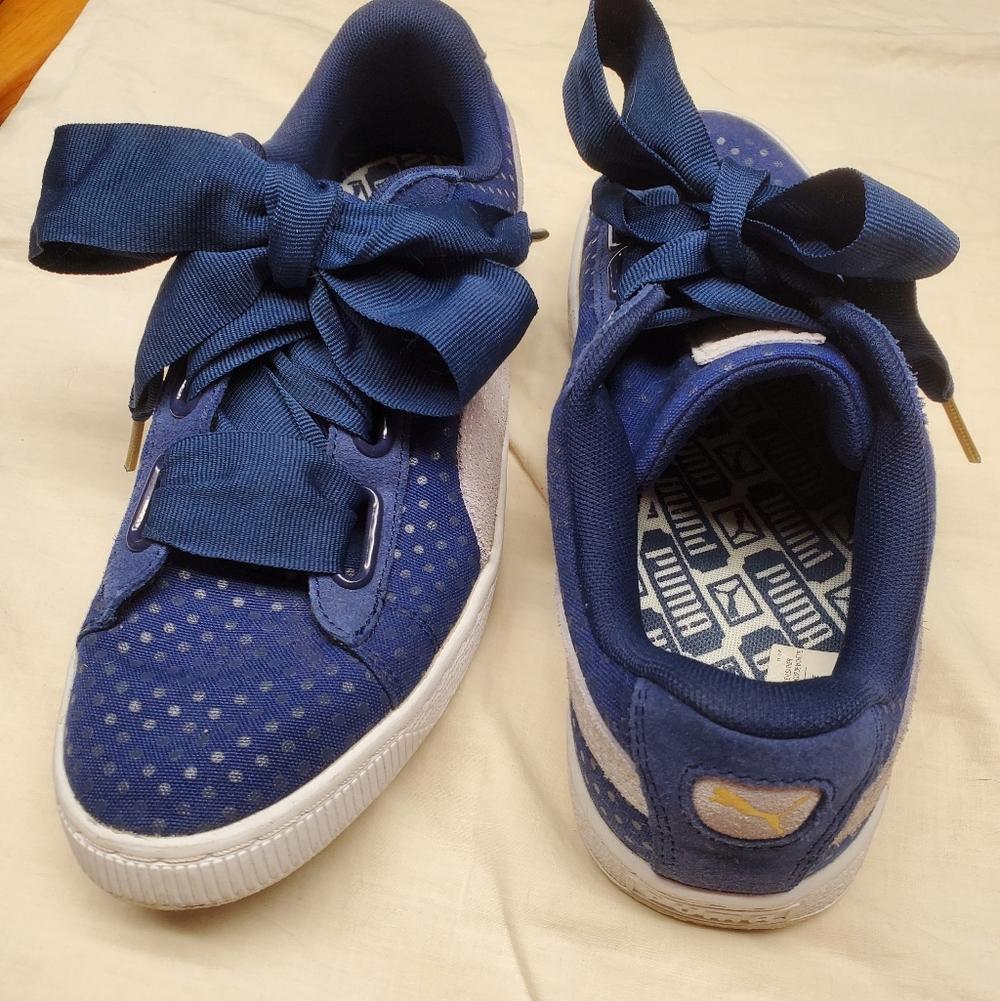Puma Women Basket Heart Denim